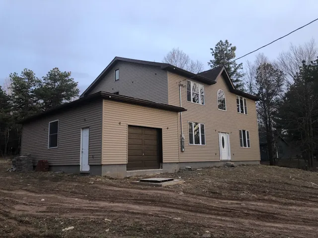 Finished house with attached garage