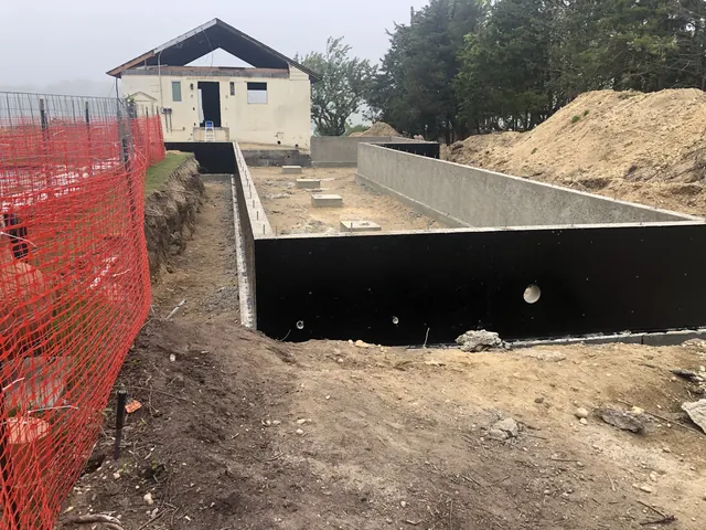 Pool shell under construction