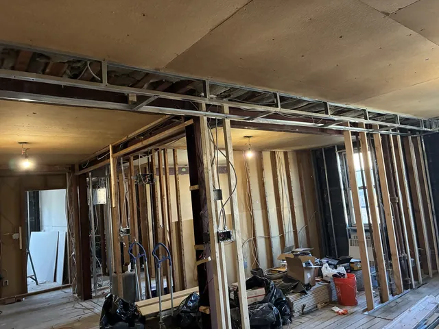 Gut renovation, framing stage